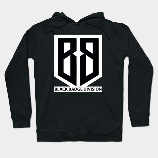 Black Badge Division Hoodie by pasnthroo